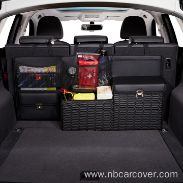 SUV car storage box organizer high quality leather